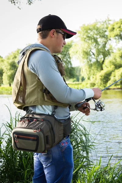 Man fishing — Stock Photo, Image