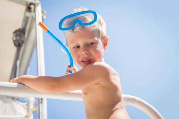 Boy with mask — Stock Photo, Image