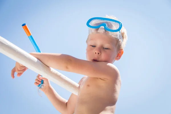 Boy with mask — Stock Photo, Image