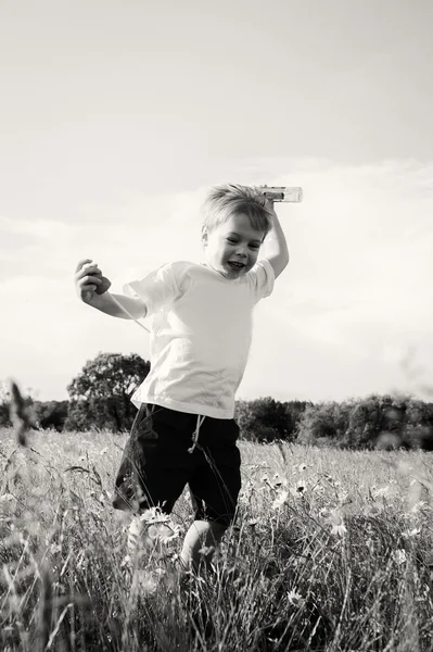 Boy in field — Stock Photo, Image