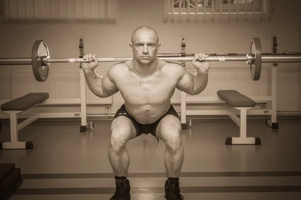 Mannen i gym — Stockfoto