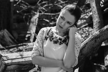 Vintage vearing güzel esmer