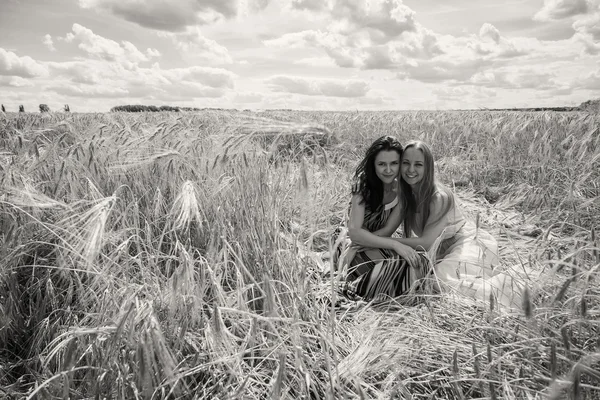 小麦畑に立っている女の子. — ストック写真