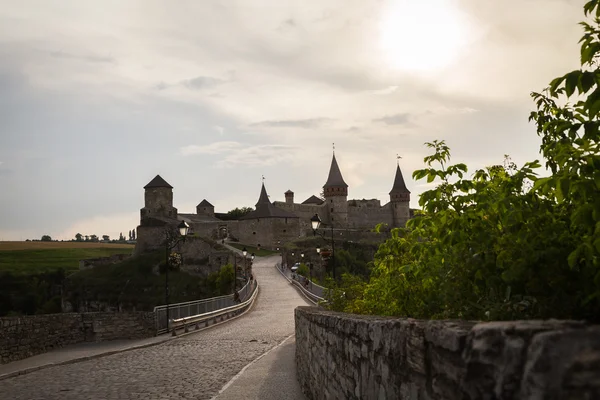 Medieval fortress in the evening — Stock Photo, Image