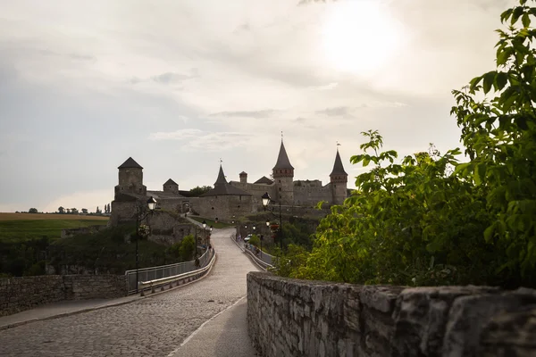 Medieval fortress in the evening — Stock Photo, Image