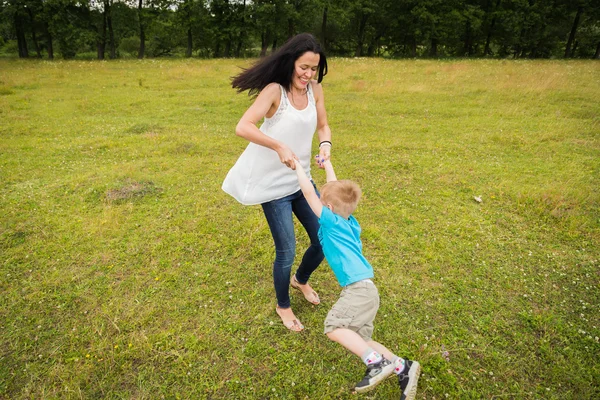 Mother playing with her son — Stock Photo, Image