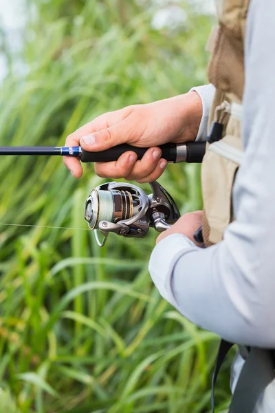 Man fishing — Stock Photo, Image