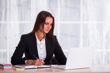 Bilgisayarla çalışma iş kadını