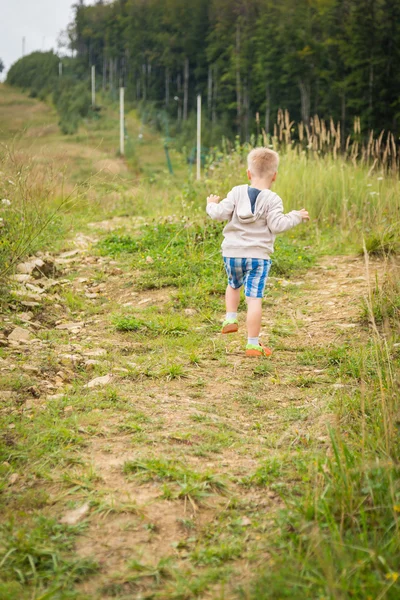 Toddler playing active games — Stock Photo, Image