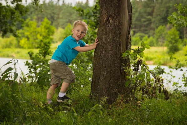 Toddler playing active games — Stock Photo, Image