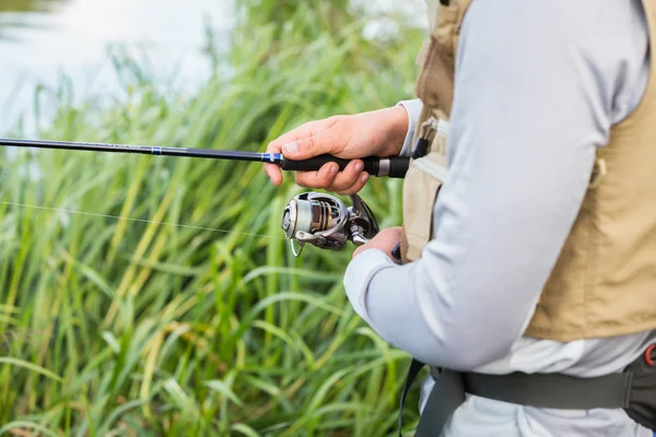 Man fishing — Stock Photo, Image