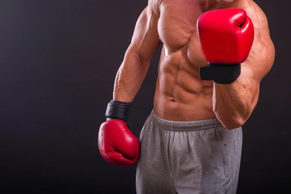 Boxeador joven luchador — Foto de Stock