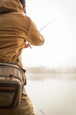 iplik ile balıkçı