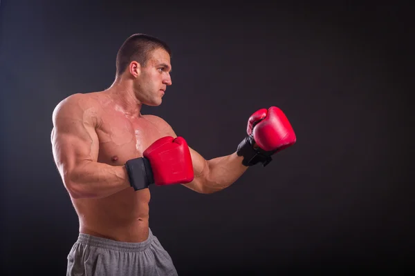 The man in boxing gloves — Stock Photo, Image