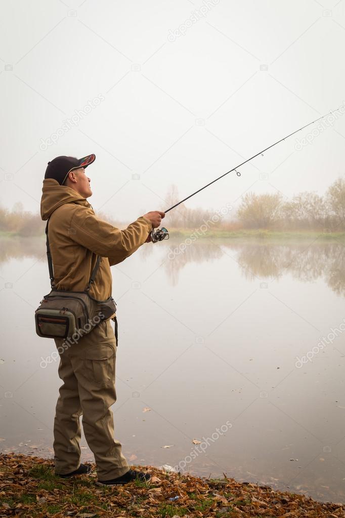 Fisherman with spinning