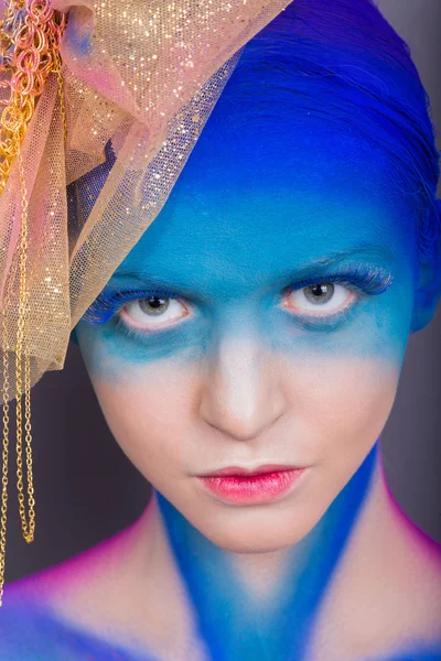 Model with creative make-up — Stock Photo, Image
