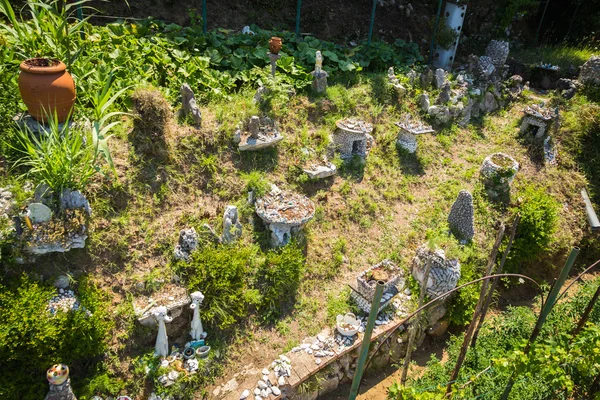 Mediterranean garden with garden figures