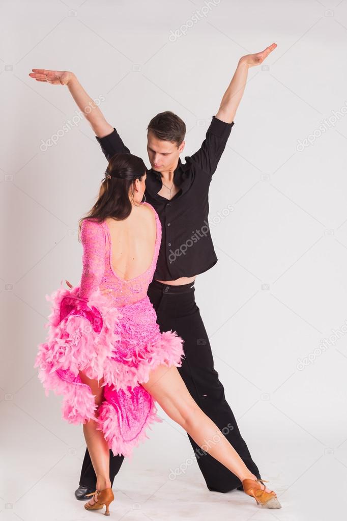 Dancing Poses Ballroom Dancers In Dancing Poses Stock