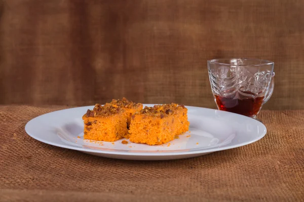 Десерт из морковных пирогов — стоковое фото