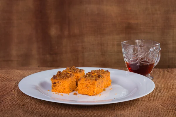 Десерт из морковных пирогов — стоковое фото