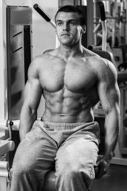 Kol kasları vücut geliştirmeci trenler.