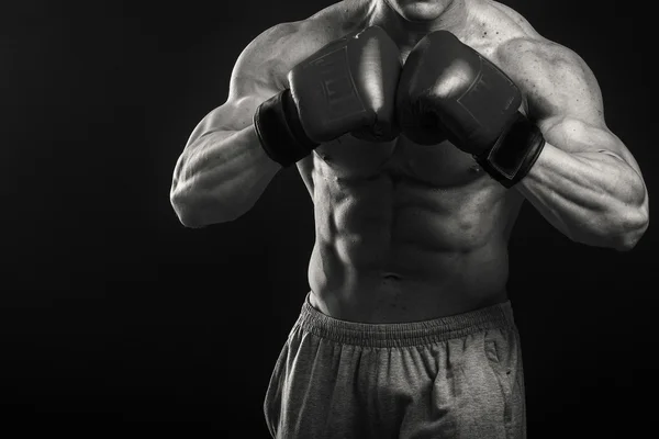 Bonito boxeador forte — Fotografia de Stock