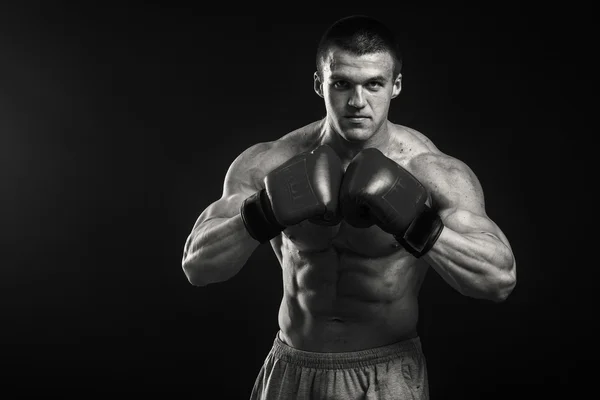 Handsome strong boxer — Stock Photo, Image