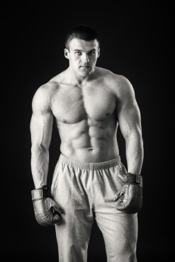 Boks eldivenleri atletik erkek