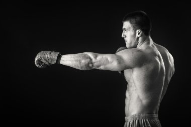 Boks eldivenleri atletik erkek