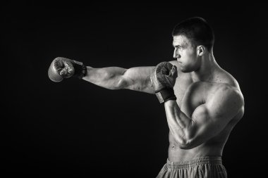 Boks eldivenleri atletik erkek