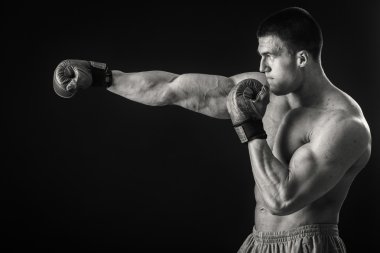 Boks eldivenleri atletik erkek