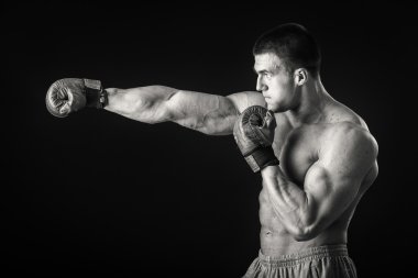 Boks eldivenleri atletik erkek