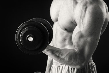 Atletik erkek ile Halter egzersiz