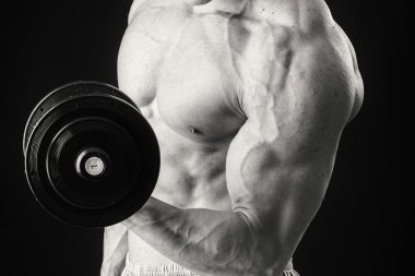 Atletik erkek ile Halter egzersiz