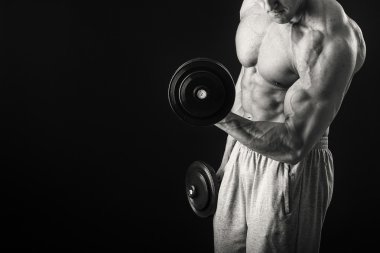 Atletik erkek ile Halter egzersiz