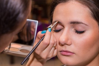 Profesyonel makyaj ile güzel model