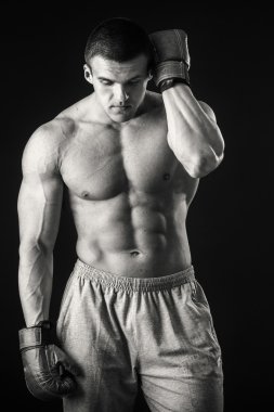 Boks eldivenleri atletik erkek