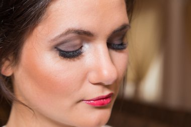 Profesyonel makyaj ile güzel model