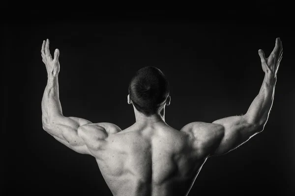Homme montre muscles — Photo