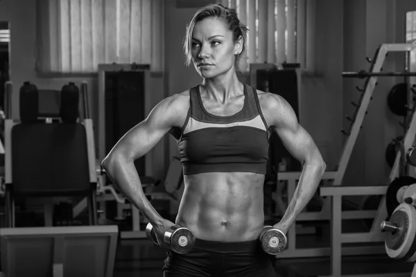 Frau macht Sport — Stockfoto