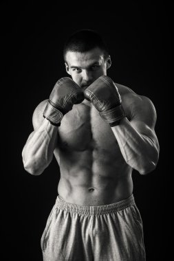 Boks eldivenleri atletik erkek