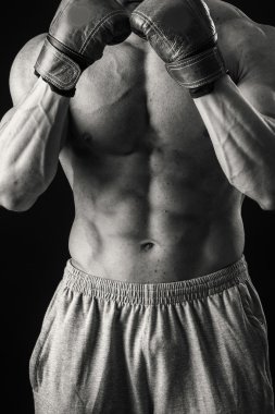 Boks eldivenleri atletik erkek