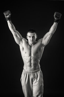 Boks eldivenleri atletik erkek