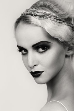 Retro tarzı, bir kızın portresi vintage