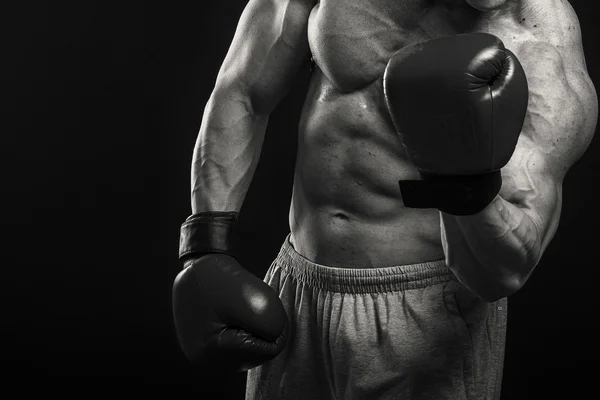 Sportos férfi Box kesztyű — Stock Fotó