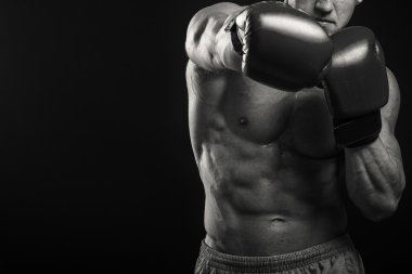 Boks eldivenleri atletik erkek