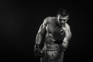 Boks eldivenleri atletik erkek