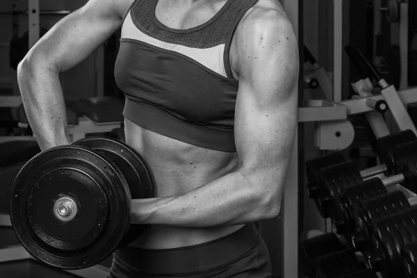 Frau macht Sport — Stockfoto