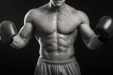 Boks eldivenleri atletik erkek