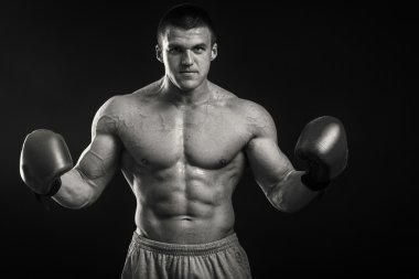 Boks eldivenleri atletik erkek